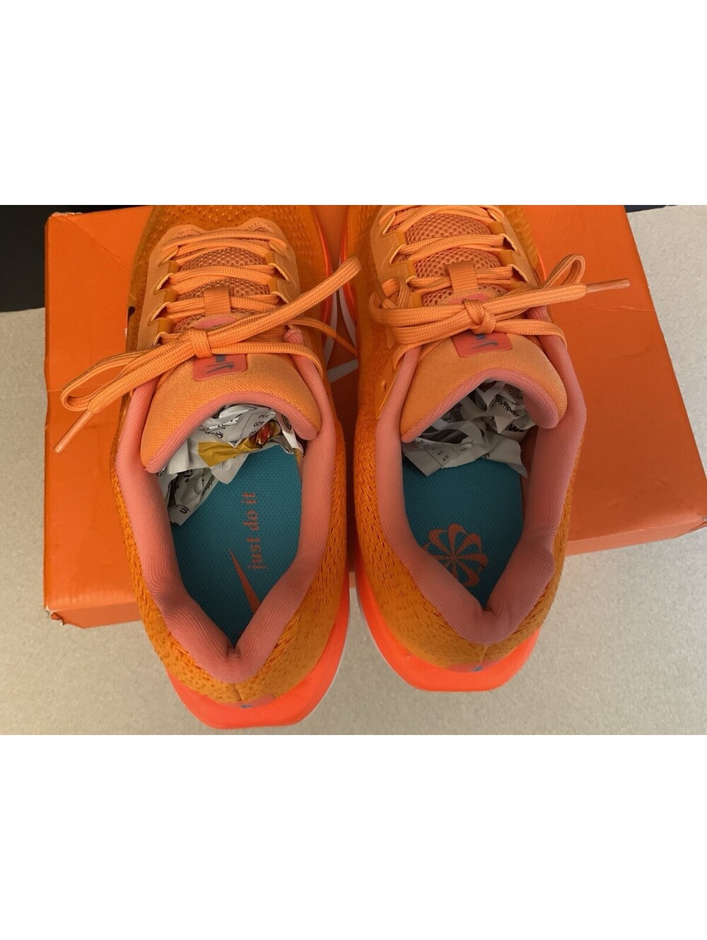 New! Mens Nike Air Winflo 11 Bright Mandarin/Black Running Shoes. Size 10.5. - Picture 7 of 12